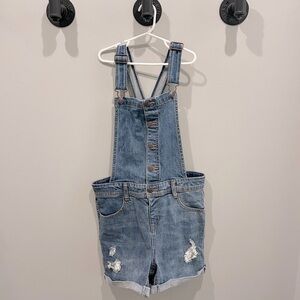 Girls Cat & Jack denim shortall Size 10/12